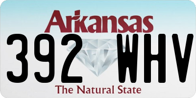 AR license plate 392WHV