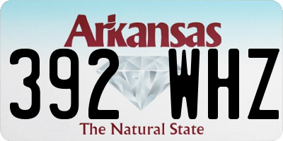 AR license plate 392WHZ
