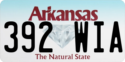 AR license plate 392WIA