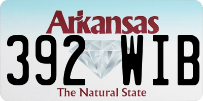 AR license plate 392WIB