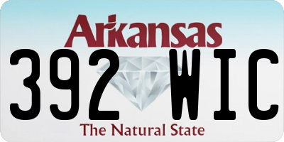 AR license plate 392WIC