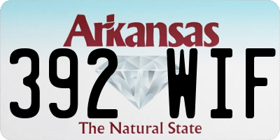 AR license plate 392WIF