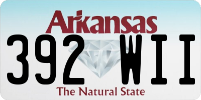 AR license plate 392WII