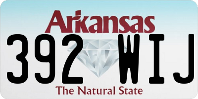 AR license plate 392WIJ