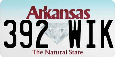AR license plate 392WIK