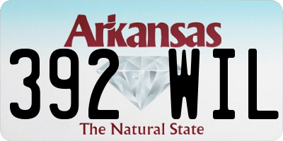 AR license plate 392WIL