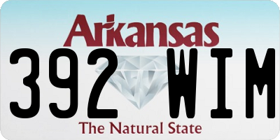 AR license plate 392WIM