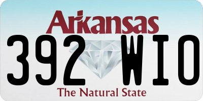 AR license plate 392WIO