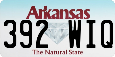 AR license plate 392WIQ