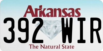 AR license plate 392WIR