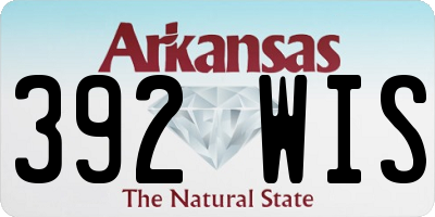 AR license plate 392WIS