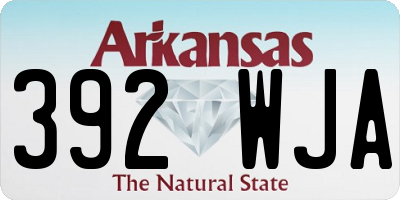 AR license plate 392WJA