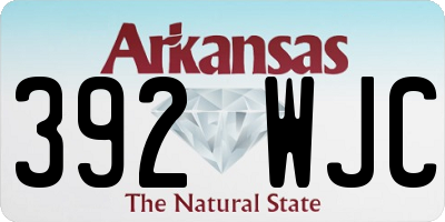 AR license plate 392WJC