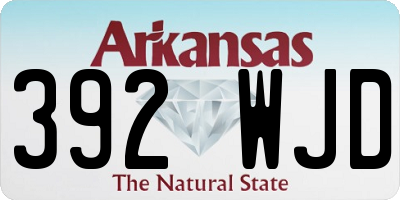 AR license plate 392WJD