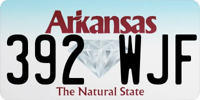 AR license plate 392WJF