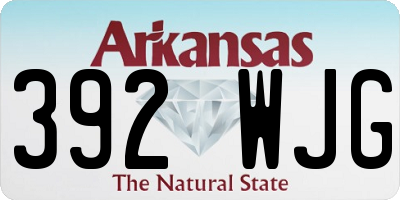 AR license plate 392WJG