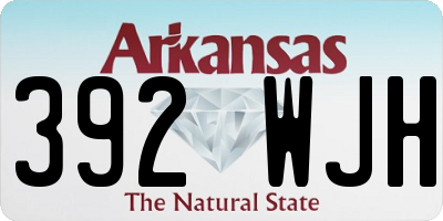 AR license plate 392WJH