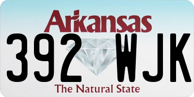 AR license plate 392WJK