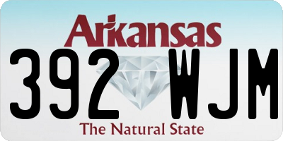 AR license plate 392WJM