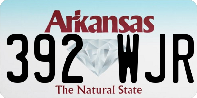 AR license plate 392WJR