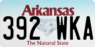 AR license plate 392WKA