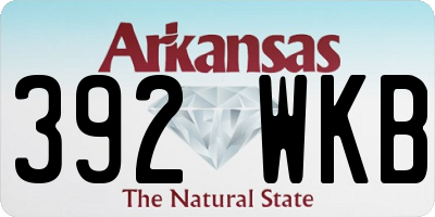 AR license plate 392WKB