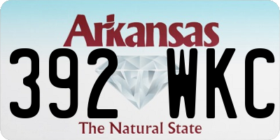 AR license plate 392WKC