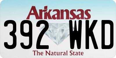 AR license plate 392WKD