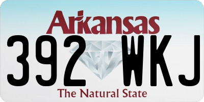 AR license plate 392WKJ