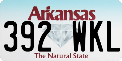 AR license plate 392WKL