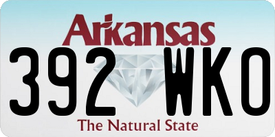 AR license plate 392WKO