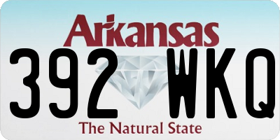 AR license plate 392WKQ