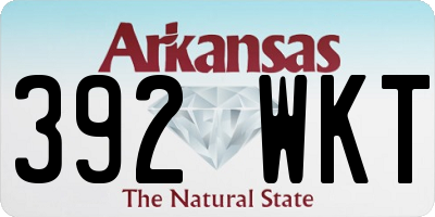 AR license plate 392WKT