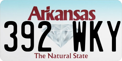 AR license plate 392WKY