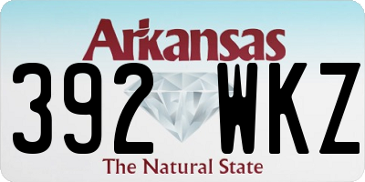 AR license plate 392WKZ