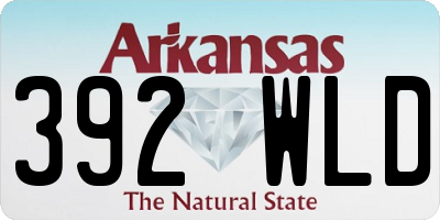 AR license plate 392WLD