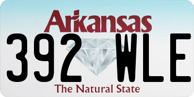AR license plate 392WLE
