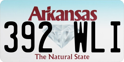 AR license plate 392WLI