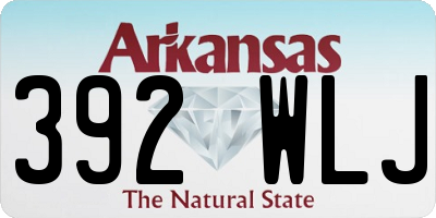 AR license plate 392WLJ