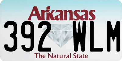 AR license plate 392WLM