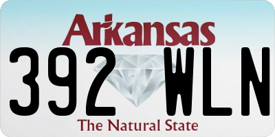 AR license plate 392WLN