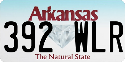 AR license plate 392WLR