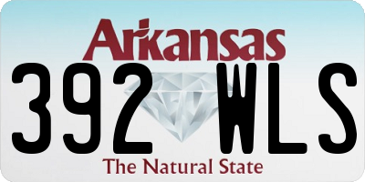 AR license plate 392WLS