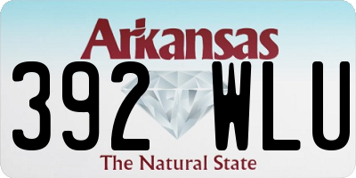 AR license plate 392WLU