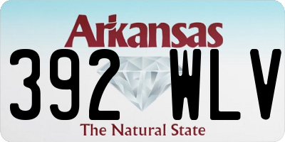 AR license plate 392WLV