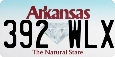 AR license plate 392WLX