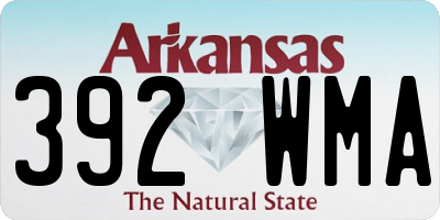AR license plate 392WMA