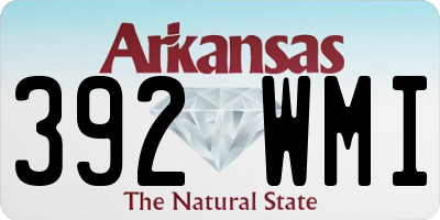 AR license plate 392WMI