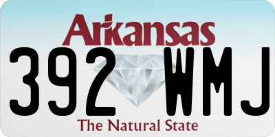 AR license plate 392WMJ