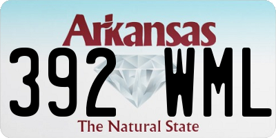 AR license plate 392WML